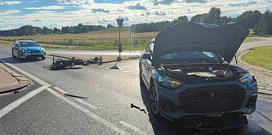 Zderzenie samochodu osobowego z motocyklem między Jastrowiem a Okonkiem