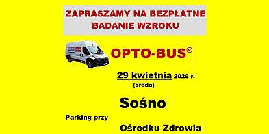 Sośno: Bezpłatne badanie wzroku OPTO-BUS