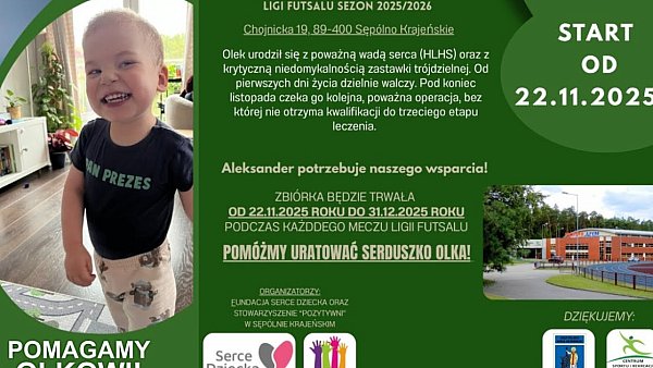 Pomagamy Olkowi - 14. edycja Sępoleńskiej Ligi Futsalu, sezon 2025/2026 [Sępólno Krajeńskie]