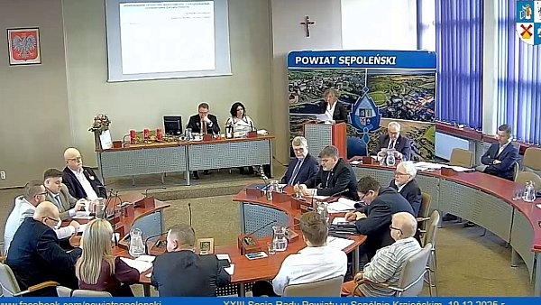 XXIII sesja Rady Powiatu Sępoleńskiego [Sępólno Krajeńskie, Kamień Krajeński, Więcbork, Sośno], 19-12-2025