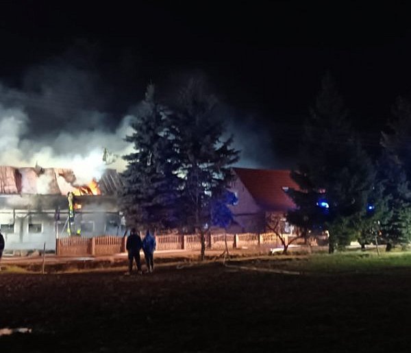 KP PSP Złotów: Pożar zabudowań gospodarczych w m. Nowe Potulice, gm. Lipka-32367