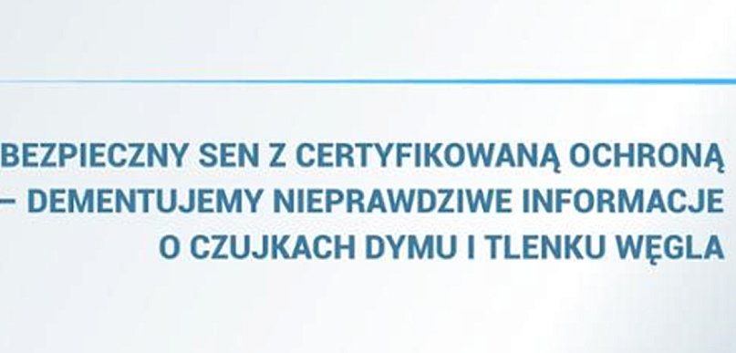 MSWiA: dementujemy nieprawdziwe informacje o czujkach dymu i tlenku węgla (komunik