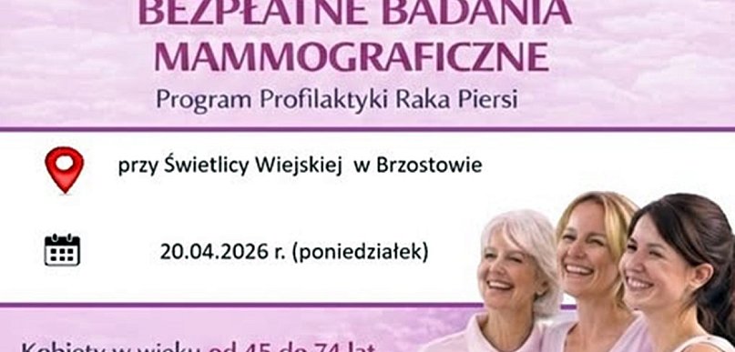 Bezpłatne badania mammograficzne w gminie Miasteczko Krajeńskie