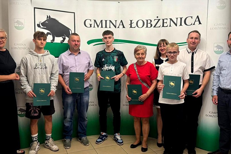 Spotkanie z młodymi mistrzami z gminy Łobżenica oraz z ich opiekunami