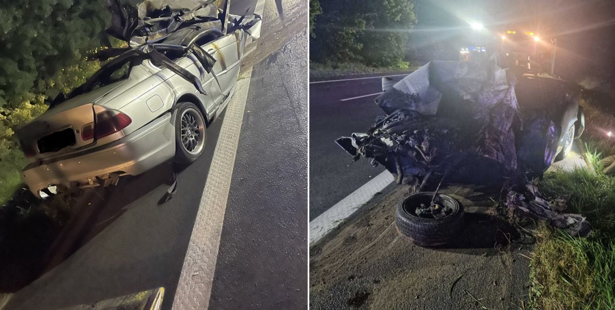Tragiczny wypadek na drodze krajowej nr 10 - fot. KPP Lipno
