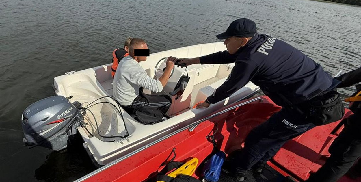 Miał 3 promile alkoholu w organizmie. Pływał motorówką po Zalewie Koronowskim wraz z 10-letnim synem - fot. KWP Bydgoszcz