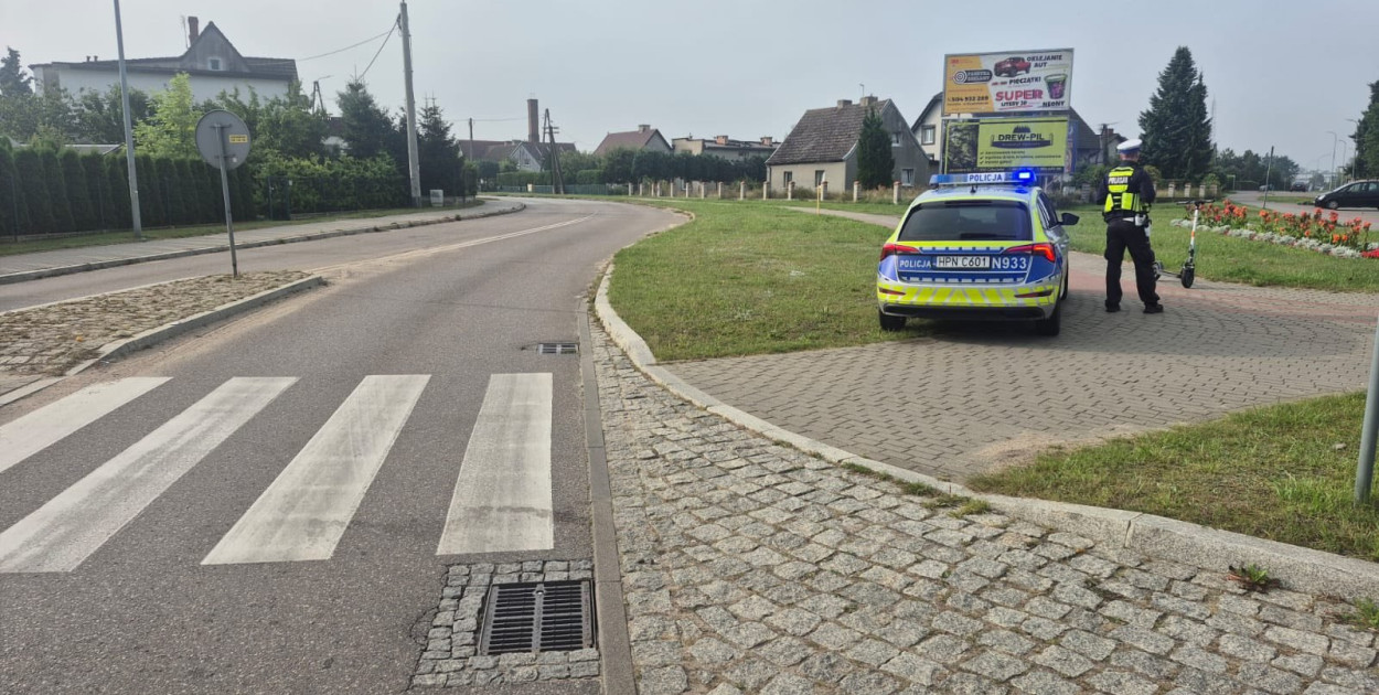 Potrącenie pieszego w Człuchowie - fot. KPP Człuchów