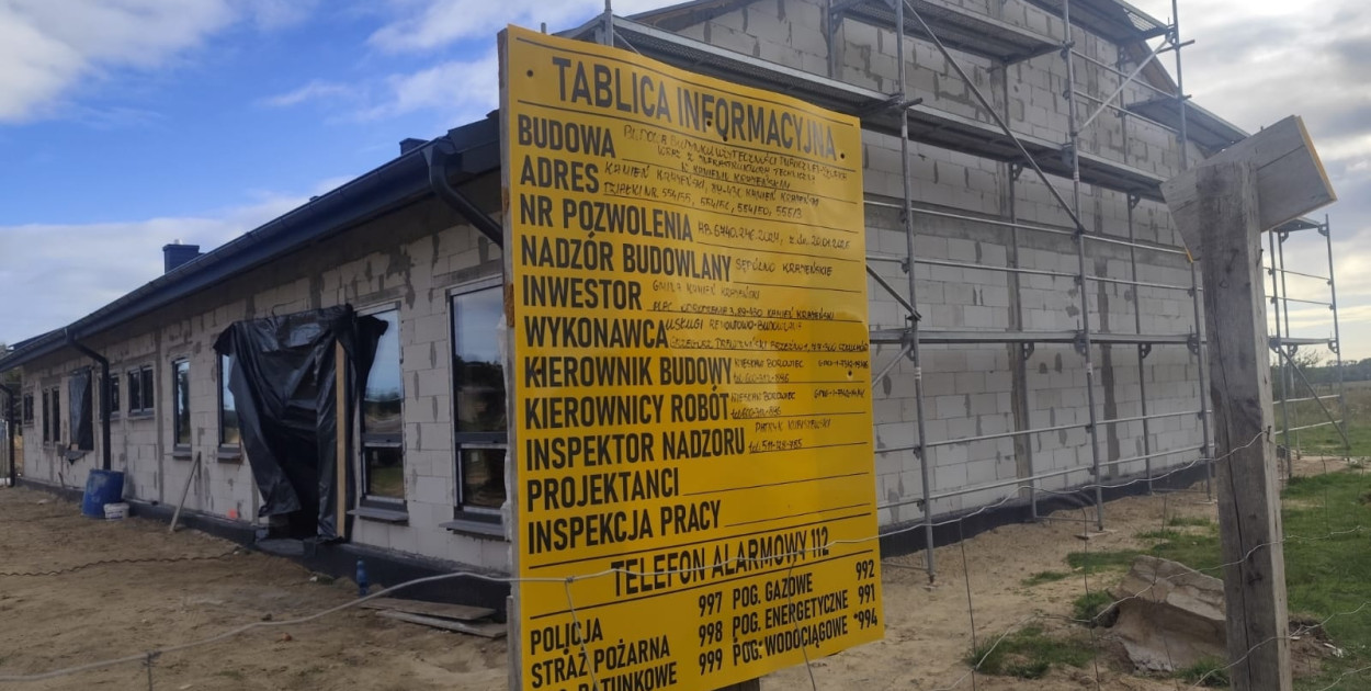 Częściowy odbiór budowy pierwszego w gminie Kamień Krajeński żłobka - fot. UM Kamień Krajeński