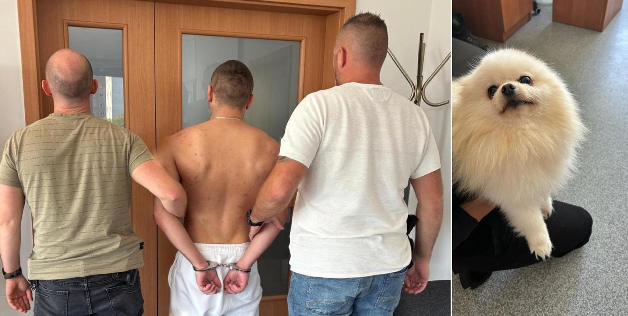 Policjanci z Kcyni zatrzymali złodziei psa - fot. KPP Nakło nad Notecią
