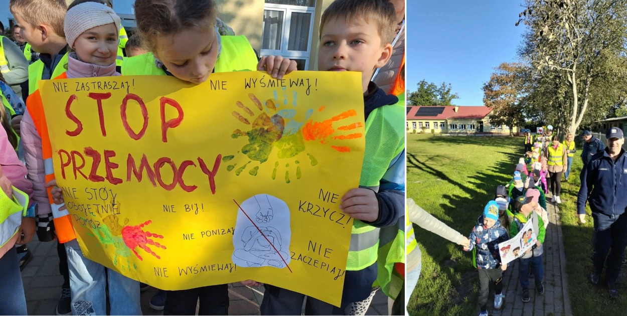 Kamieńscy dzielnicowi spotkali się z uczniami w Zamartem - fot. KPP Sępólno Krajeńskie