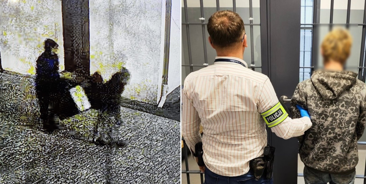 Wysoka - Ukradli kościelną skarbonę - fot. KPP Piła