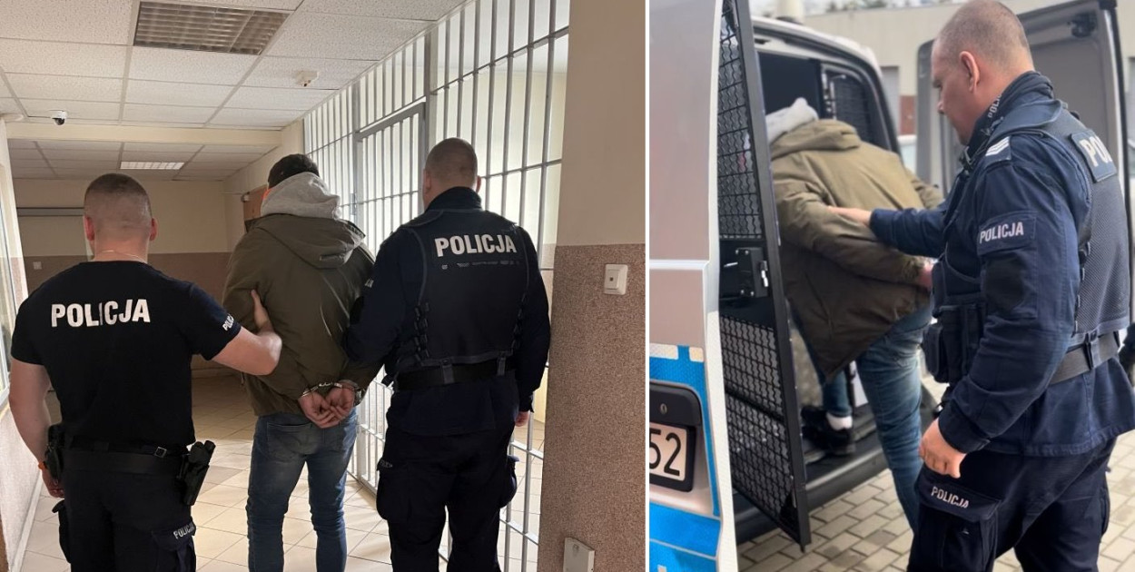 Człuchów - Ucieczka nie pomogła. Dzielnicowy w dynamicznym pościgu zatrzymał 32-letniego poszukiwanego - fot. KPP Człuchów