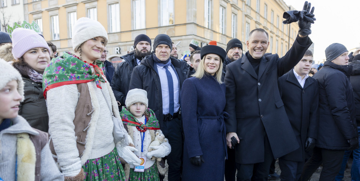 W orszaku Trzech Króli w Warszawie uczestniczył prezydent RP wraz z małżonką