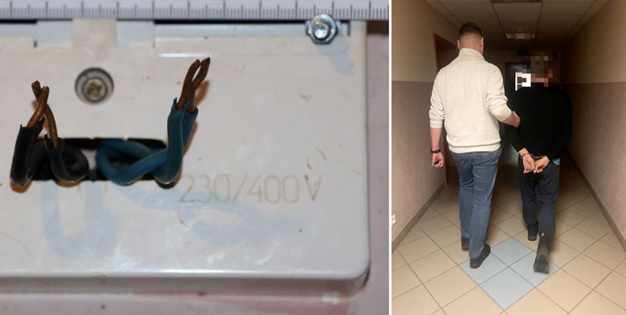 Człuchów Nielegalny pobór prądu ujawniony przez policjantów - fot. KPP Człuchów