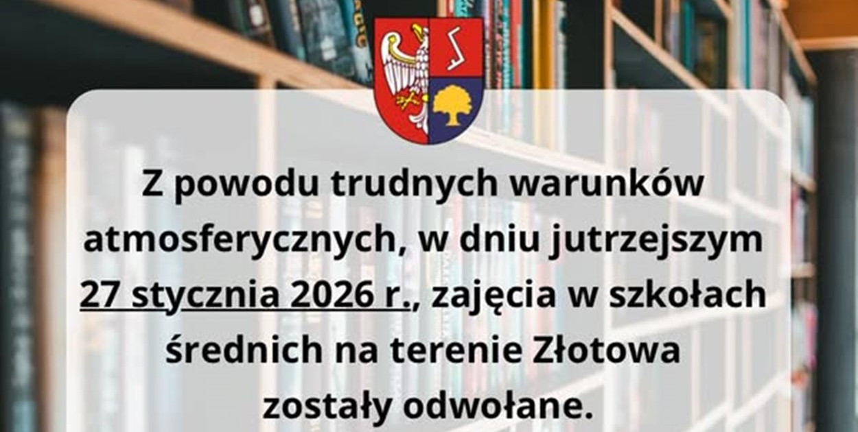 Zajęcia w szkołach średnich na terenie Złotowa odwołane