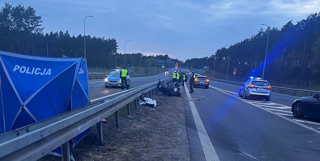 Tragiczny wypadek w Pawłówku. Nie żyje 60-letni motocyklista z Piły