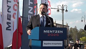 Sławomir Mentzen w Sępólnie Krajeńskim, 16-04-2025