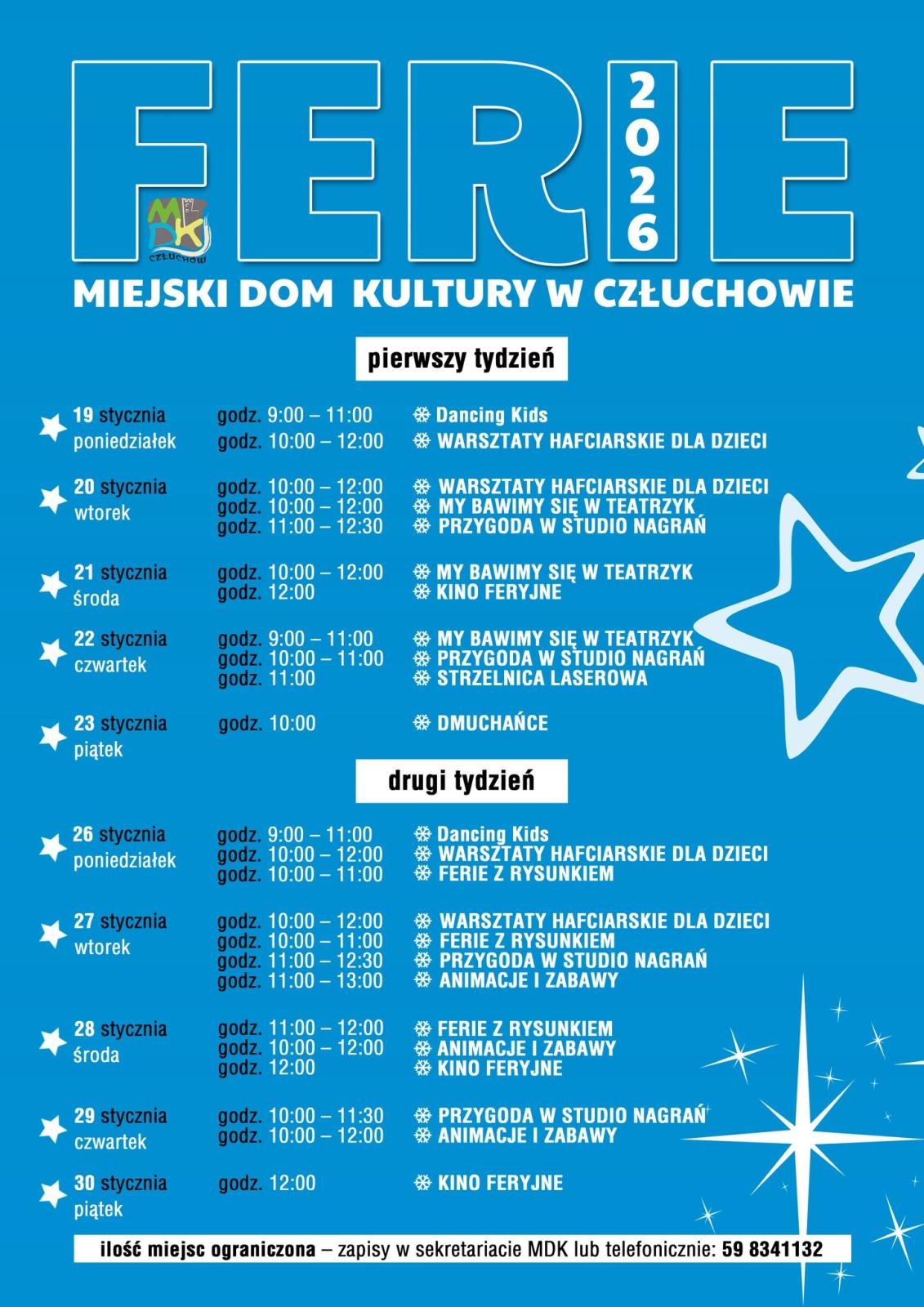 Ferie w Miejskim Domu Kultury w Człuchowie