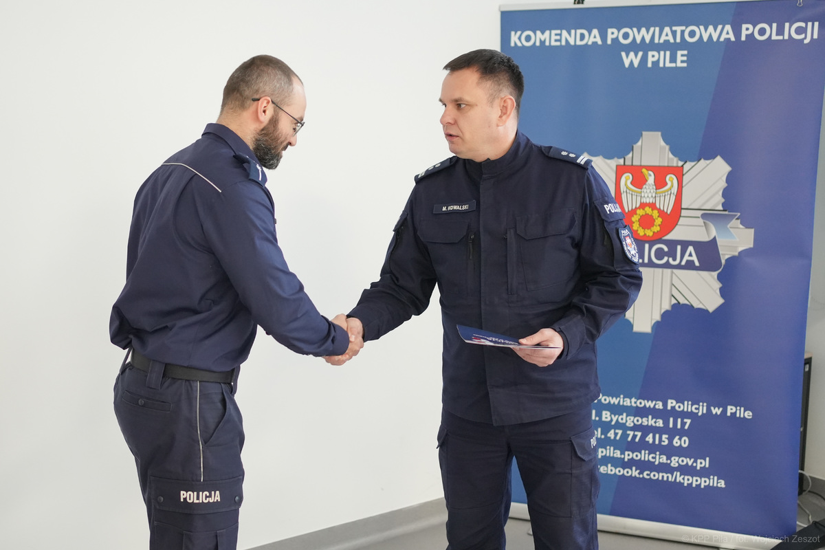Nowy Kierownik Posterunku Policji w Ujściu - fot. KPP Piła