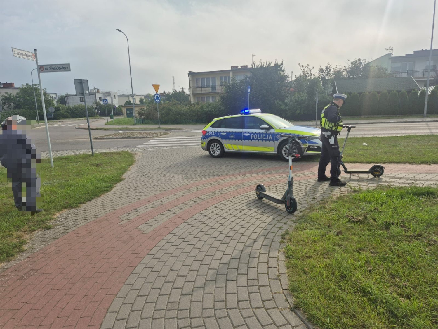 Potrącenie pieszego w Człuchowie - fot. KPP Człuchów