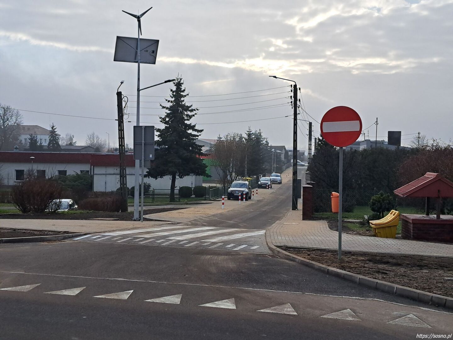 Sośno Pieszojezdnia na ulicy Parkowej udostępniona do ruchu - fot. UG Sośno