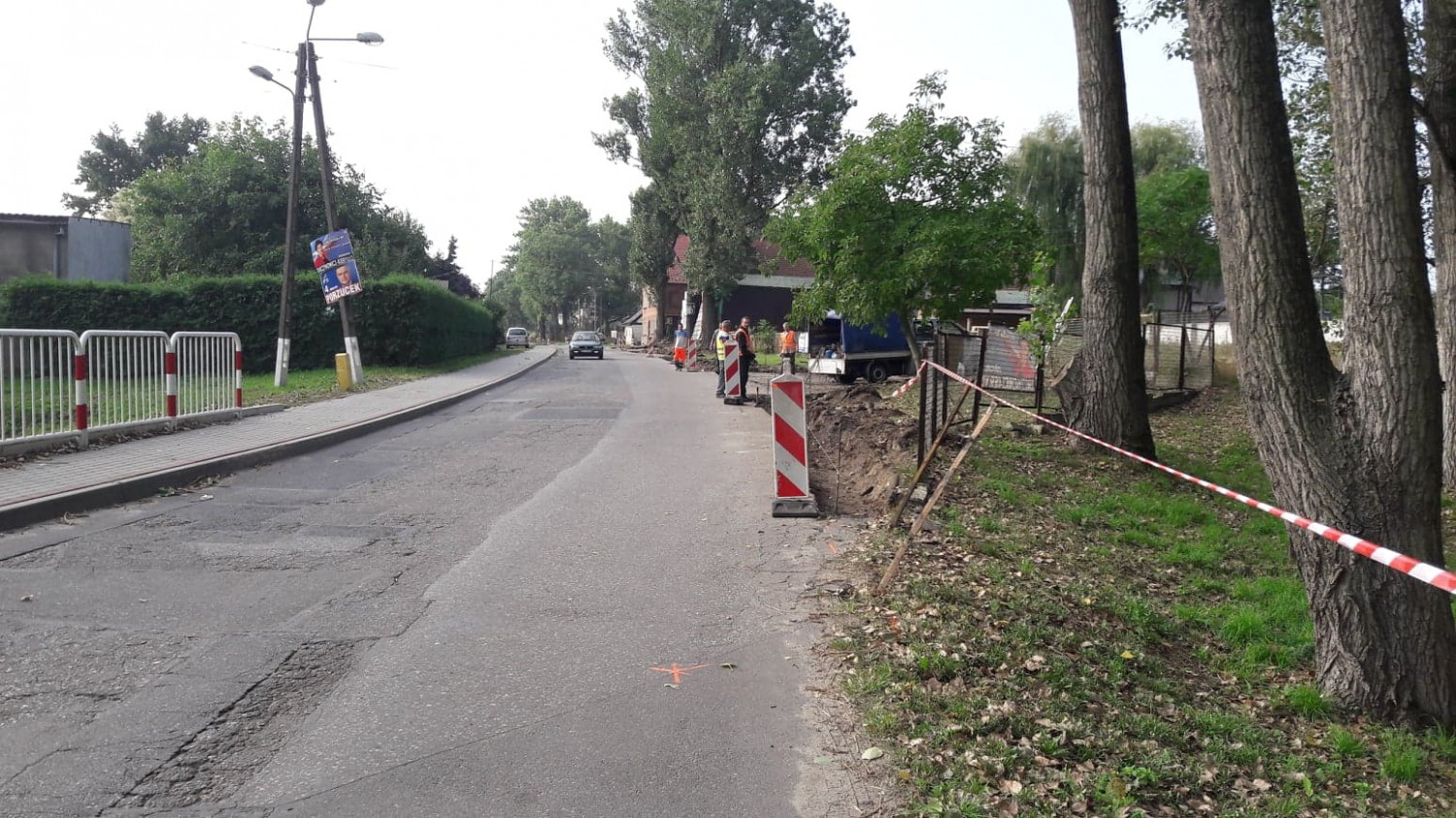 Dzięki rządowemu dofinansowaniu ruszyła przebudowa ulicy Targowej w Łobżenicy - fot. UM w Łobżenicy